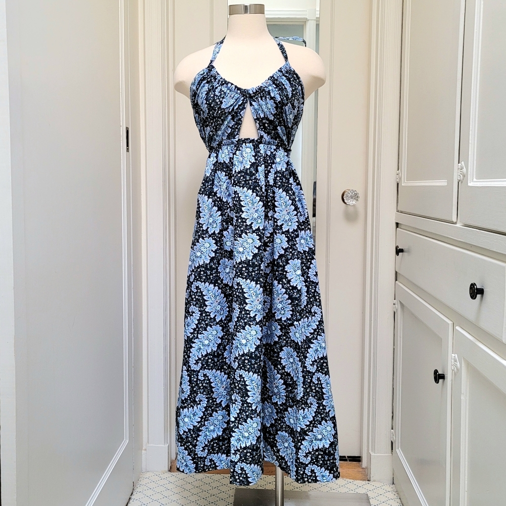 New! J. Crew size 10 Collection Halter Cutout Dress in Ratti Pacific Paisley NWT
